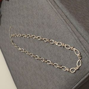 Lia Sophia silver chain long necklace